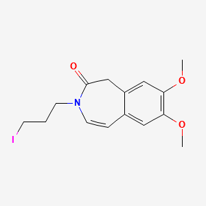 1,3-Dihydro-3-(3-iodopropyl)-7,8-dimethoxy-2H-3-benzazepin-2-one structure, CAS 148870-57-9