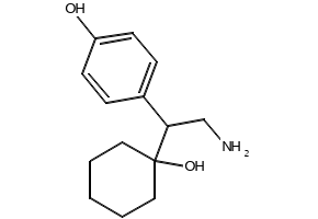1-[2-amino-1-(4-hydroxyphenyl)ethyl]cyclohexanol structure, CAS 149289-29-2