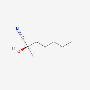 (R)-2-hydroxy-2-methyl-Heptanenitrile structure, CAS 135362-75-3
