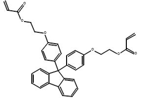 9,9-bis[4-(2-acryloyloxyethoxy)phenyl]fluorene structure, CAS 161182-73-6