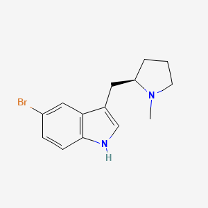 (R)-5-Bromo-3-((1-methylpyrrolidin-2-yl)methyl)-1H-indole structure, CAS 143322-57-0