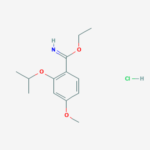 Ethyl2-isopropoxy-4-methoxybenzimidatehydrochloride structure, CAS 548472-48-6
