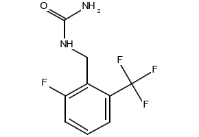 1-(2-FLUORO-6-(TRIFLOROMETHYL)BENZYL)UREA structure, CAS 1133346-46-8