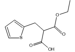 (2-Thienylmethyl)propanedioicacidmonoethylester structure, CAS 143468-96-6