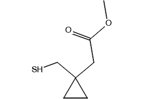 Methyl1-(mercaptomethyl)cyclopropaneacetate structure, CAS 152922-73-1