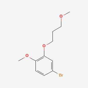 4-Bromo-1-methoxy-2-(3-methoxy-propoxy)-benzene structure, CAS 173336-76-0