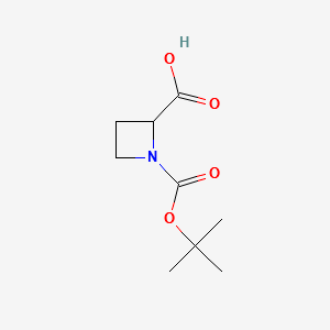 1-Boc-L-azetidine-2-carboxylicacid structure, CAS 159749-28-7