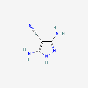 3,5-diamino-1H-pyrazole-4-carbonitrile structure, CAS 6844-58-2