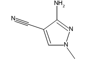 3-amino-1-methyl-pyrazole-4-carbonitrile structure, CAS 21230-50-2