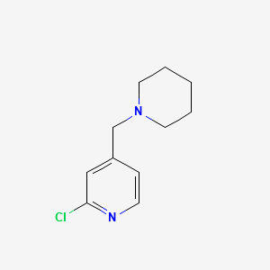 2-chloro-4-(piperidin-1-ylmethyl)pyridine structure, CAS 146270-01-1