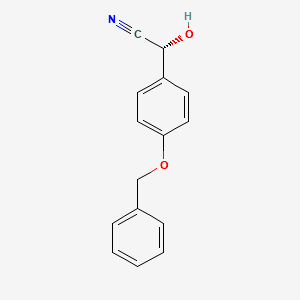 (R)-4-phenylmethoxy-mandelonitrile structure, CAS 189683-89-4
