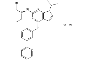 PURVALANOLA;(R)-2-(6-(3-chlorophenylamino)-9-isopropyl-9H-purin-2-ylamino)-3-methylbutan-1-ol structure, CAS 212844-53-6