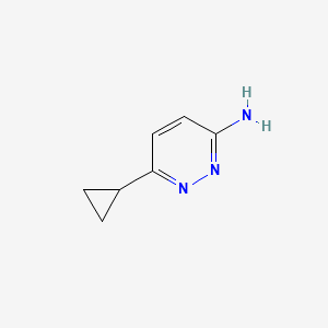 6-cyclopropylpyridazin-3-amine structure, CAS 1159814-07-9