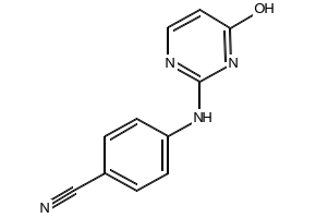 4-[(4-Hydroxy-pyrimidin-2-yl)amino]-benzonitrile structure, CAS 189956-45-4