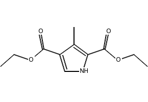 diethyl3-methyl-1H-pyrrole-2,4-dicarboxylate structure, CAS 5448-16-8