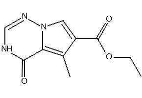 ethyl4-hydroxy-5-methylpyrrolo[1,2-f][1,2,4]triazine-6-carboxylate structure, CAS 427878-70-4