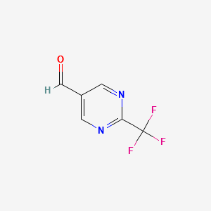 2-(trifluoromethyl)pyrimidine-5-carbaldehyde structure, CAS 304693-66-1
