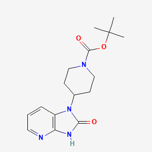 tert-butyl4-(2-oxo-2,3-dihydro-1H-imidazo[4,5-b]pyridin-1-yl)piperidine-1-carboxylate structure, CAS 781649-87-4