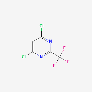 4,6-dichloro-2-(trifluoromethyl)pyrimidine structure, CAS 705-24-8