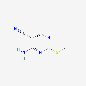 4-amino-2-(methylthio)pyrimidine-5-carbaldehyde structure, CAS 770-30-9