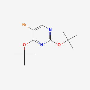 5-bromo-2,4-di-tert-butoxypyrimidine structure, CAS 19752-61-5