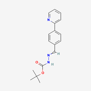 Hydrazinecarboxylicacid,[[4-(2-pyridinyl)phenyl]methylene]-,1,1-dimethylethylester structure, CAS 198904-84-6