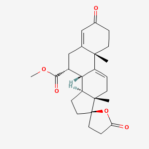 Pregn-4(5)9(11)-diene-7,21-dicarboxylicacid,17-hydroxy-3-oxo-,gamma-lactone structure, CAS 95716-70-4