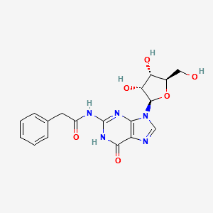 N2-phenylacetyl-guanosine structure, CAS 132628-16-1
