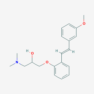 (E)-1-(2-(3-methoxystyryl)phenoxy)-3-(dimethylamino)propan-2-ol structure, CAS 135261-74-7