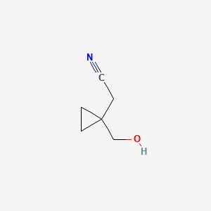 1-(Hydroxymethyl)cyclopropaneacetonitrile structure, CAS 152922-71-9