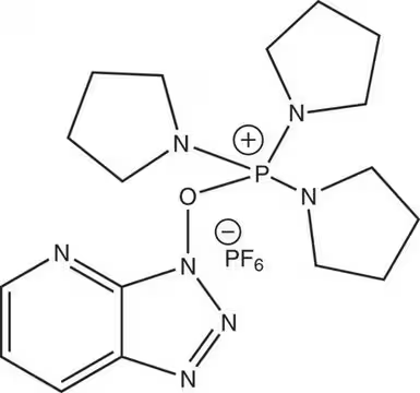 PyAOP(7-Azabenzotriazol-1-yloxy)tripyrrolidinophosphoniumhexafluorophosphate structure, CAS 156311-83-0