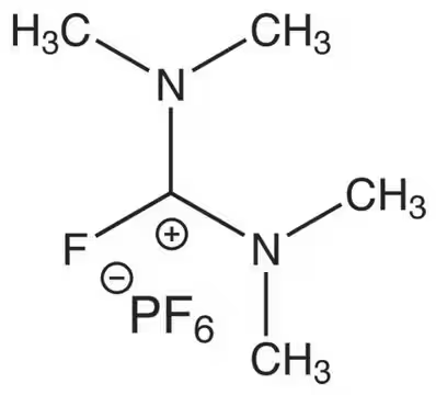 TFFHFluoro-N,N,N,N,-tetramethylformamidiniumhexafluorophosphate structure, CAS 164298-23-1
