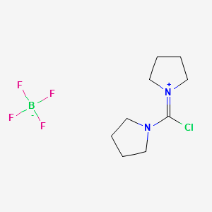 1-(Chloro-1-pyrrolidinylmethylene)pyrrolidiniumtetrafluoroborate structure, CAS 115007-14-2