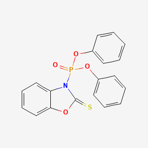 (2,3-dihydro-2-thioxo-3-benzoxazolyl)phosphonicaciddiphenylester structure, CAS 111160-56-6