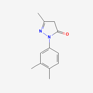 1-(3,4-dimethylphenyl)-3-methyl-3-pyrazolin-5-one structure, CAS 18048-64-1