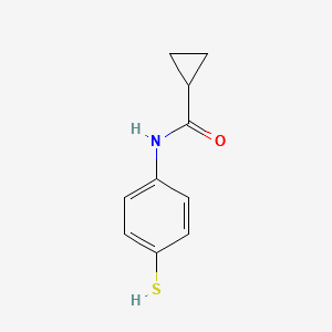 N-(4-mercaptophenyl)cyclopropanecarboxamide structure, CAS 639090-54-3