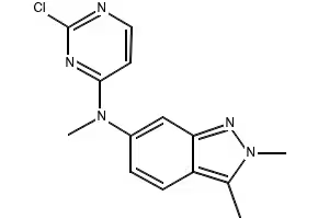 N-(2-chloropyrimidin-4-yl)-N,2,3-trimethyl-2H-indazol-6-amine structure, CAS 444731-75-3