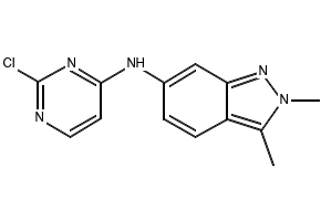 N-(2-chloropyrimidin-4-yl)-2,3-dimethyl-2H-indazol-6-amine structure, CAS 444731-74-2
