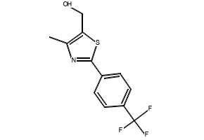 1-(4-methyl-2-(4-(trifluoromethyl)phenyl)thiazol-5-yl)ethanol structure, CAS 438577-62-9