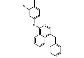 N-(3-Bromo-4-methylphenyl)-4-(pyridin-4-ylmethyl)phthalazin-1-amine structure, CAS 300842-64-2