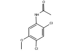 N-(2,4-dichloro-5-methoxyphenyl)acetamide structure, CAS 65182-98-1