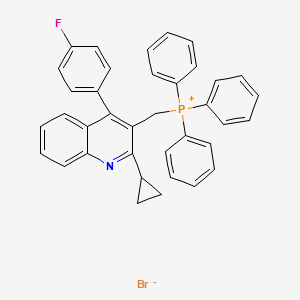 Phosphonium,[[2-cyclopropyl-4-(4-fluorophenyl)-3-quinolinyl]methyl]triphenyl-,bromide(1:1) structure, CAS 154057-58-6
