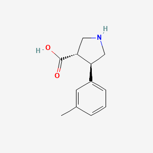 (3S,4R)-4-m-tolylpyrrolidine-3-carboxylicacid structure, CAS 1049727-99-2