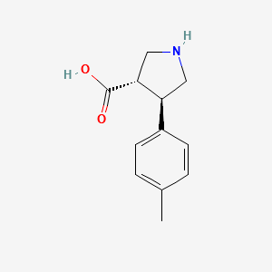 (3S,4R)-4-p-tolylpyrrolidine-3-carboxylicacid structure, CAS 1049976-10-4