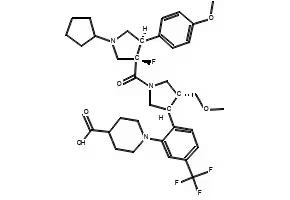 (3S,4R)-4-(2-(trifluoromethyl)phenyl)pyrrolidine-3-carboxylicacid structure, CAS 1049978-59-7