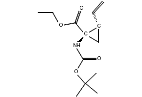 (1R,2S)-ethyl1-(tert-butoxycarbonylamino)-2-vinylcyclopropanecarboxylate structure, CAS 259217-95-3
