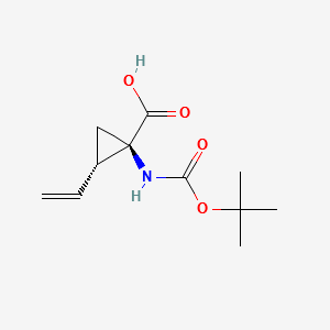 (1R,2S)-1-(tert-butoxycarbonylamino)-2-vinylcyclopropanecarboxylicacid structure, CAS 159622-10-3