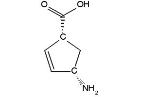 (1R,4S)-4-aminocyclopent-2-enecarboxylicacid structure, CAS 168471-40-7