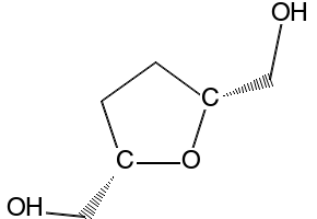 (tetrahydrofuran-2,5-diyl)dimethanol structure, CAS 2144-40-3