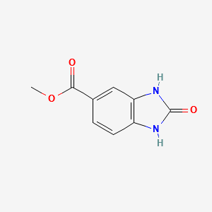 1H-Benzimidazole-5-carboxylicacid,2,3-dihydro-2-oxo-,methylester structure, CAS 106429-57-6